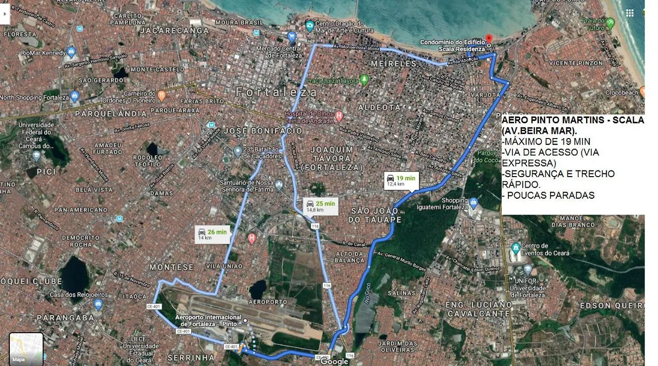 06 Flat Beira Mar Com Energia, Vaga, 3 Camas, Wi-Fi E Ar Apartment Fortaleza  Brazil
